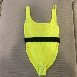 ASOS neon one piece bathing suit